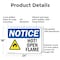 Signmission Hot Surface Sign, 18 in H x 24 in W, Aluminum, Hot! Open Flame OS-2PACK-NS-A-1824-L-13535 - alternate 8